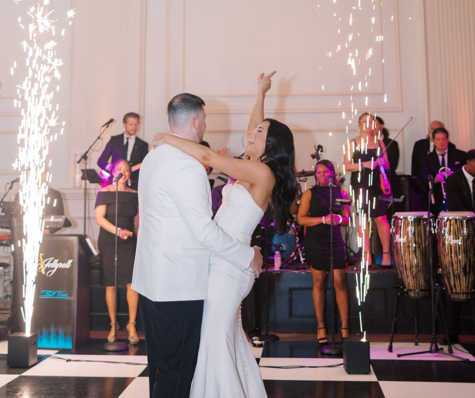 Cold Sparklers with Wedding Band