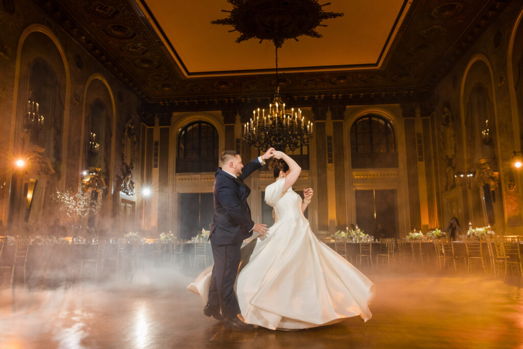 Carnivale Wedding Band Performs Wedding at Hotel DuPont with Dancing on Clouds