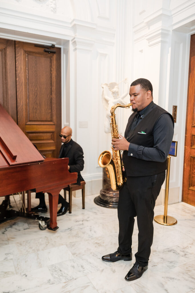 BVTLive! Wedding Ceremony Musicians Saxophone and Piano at the Union League of Philadelphia