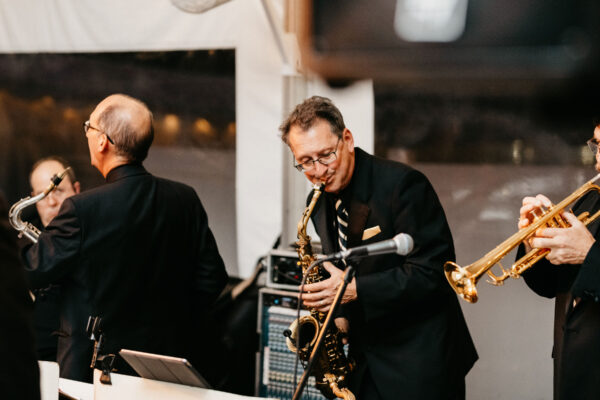 Live Saxophone and Trumpet at wedding by Pat Robinson Photography