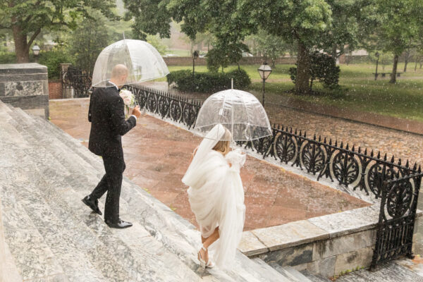 Rainy wedding day