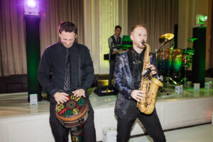 DJ Hyrbid with Drums and Saxophone