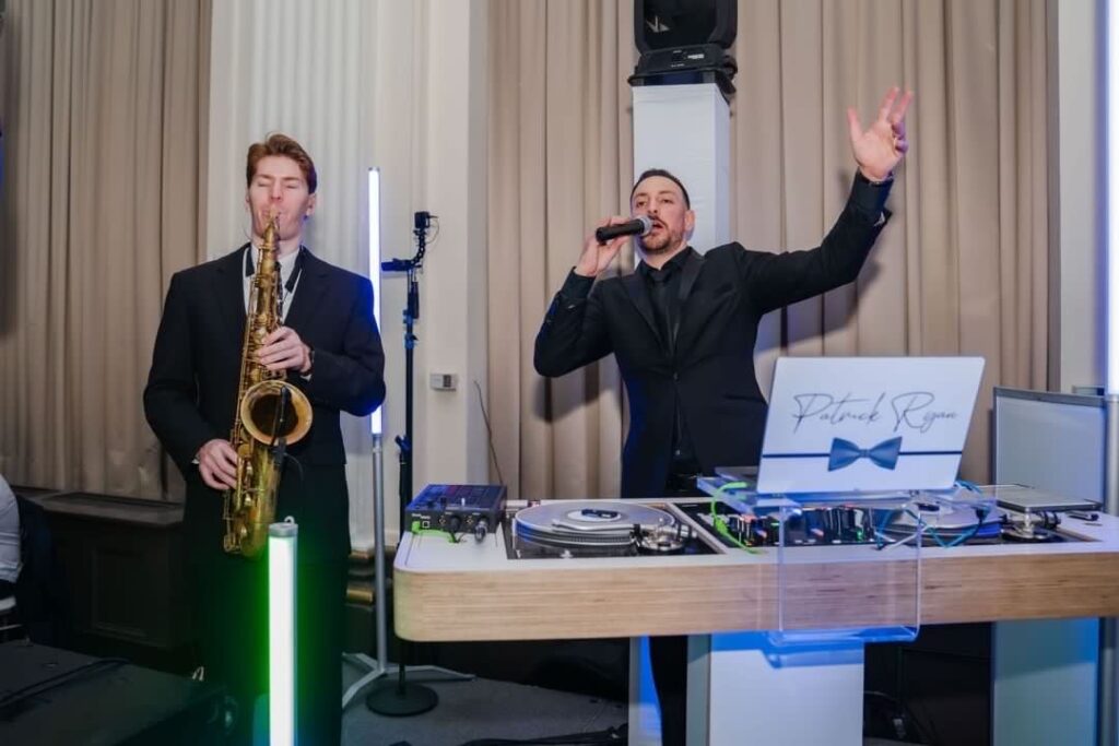 DJ Pat Fusion with saxophonist