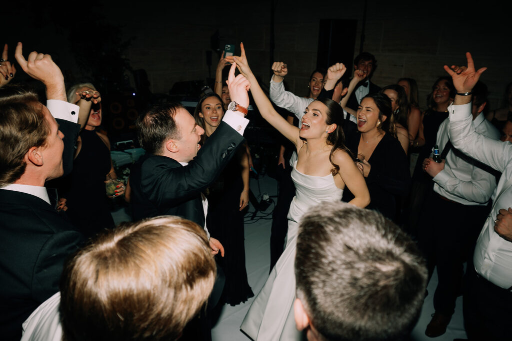 Bride Dancing with Wedding Guests