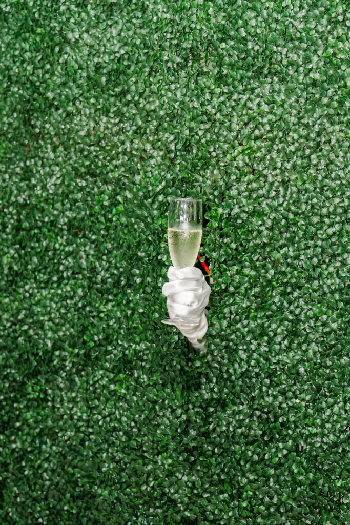 Living Champagne Hedge Wall with BVTLive! and On It Productions photo by Nat Giuffree Photo