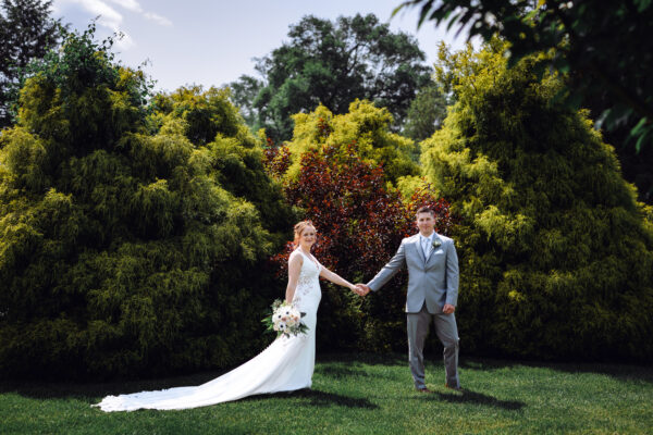 Bride and Groom at Brandywine Manor House by McMasters Photography