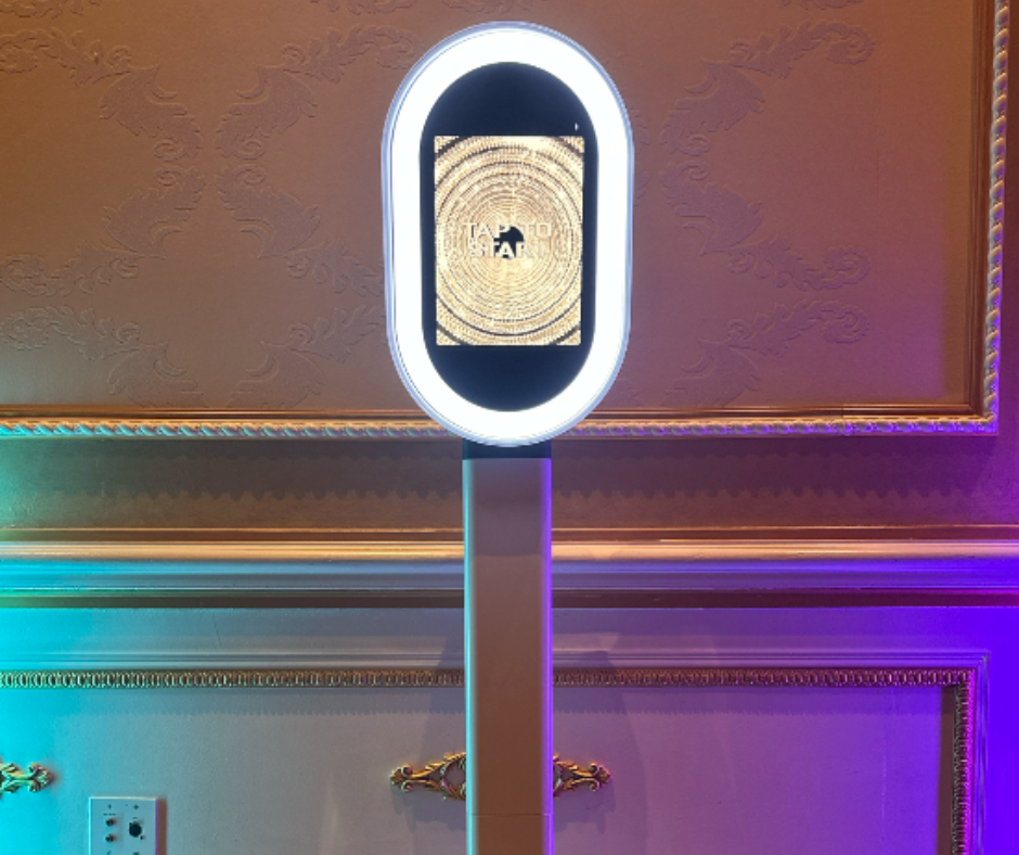 Roaming Mobile Photo Booth at Philadelphia wedding with lighting