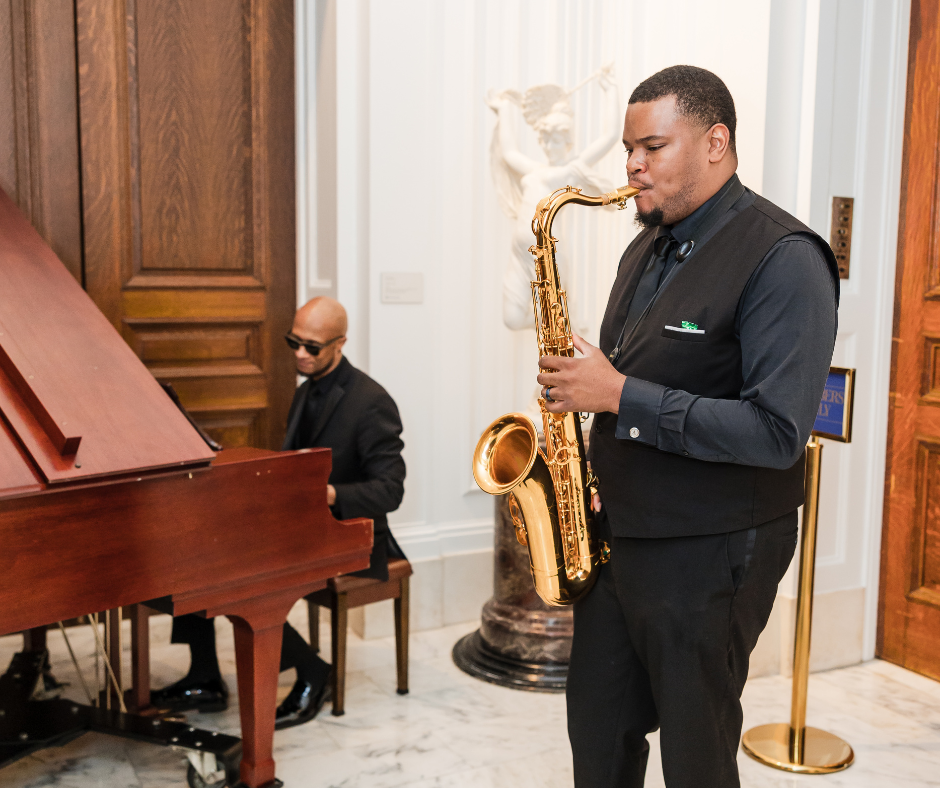 Piano and Saxophone at wedding