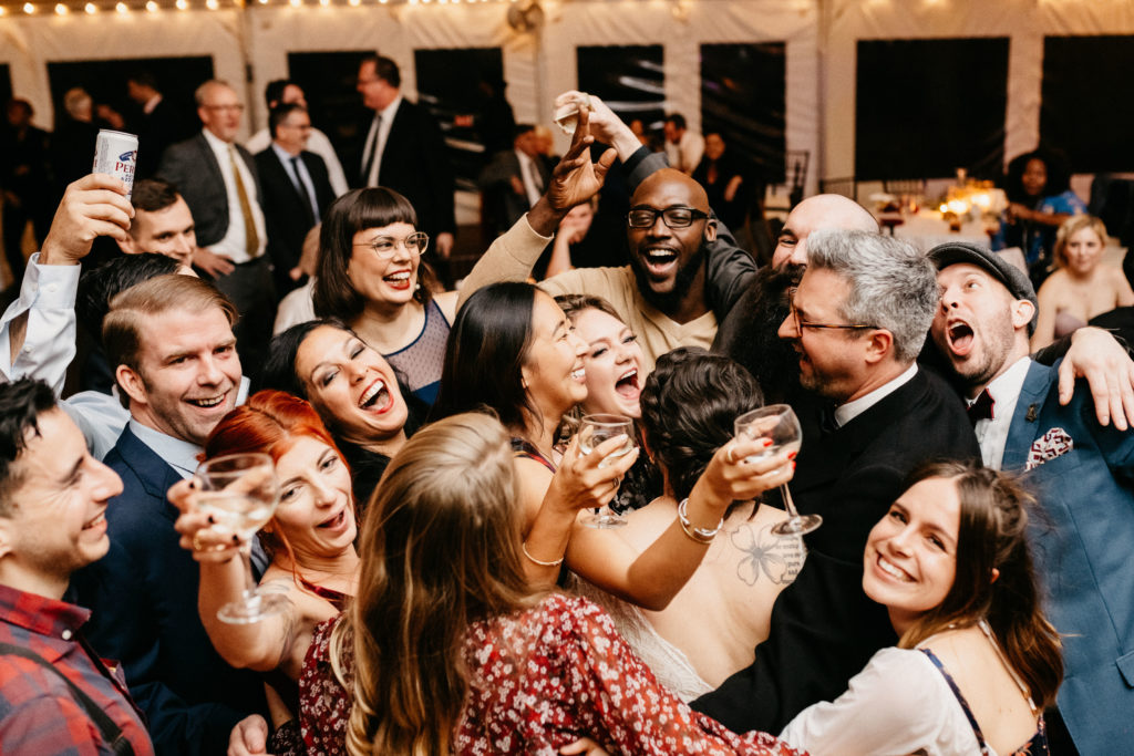 Unique party atmosphere at wedding reception